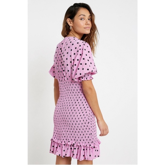 Faithfull The Brand Margherita Mini Smocked Dress Polka Dot Print Anthropologie - Picture 5 of 15